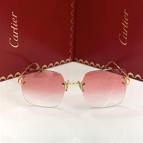 sunglasses cartier women|cartier rimless eyeglasses women.